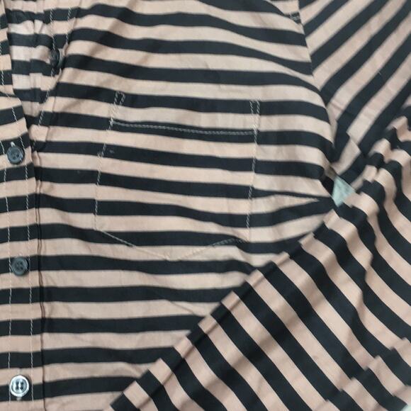 J. Crew striped 3/4 button up pullover career professional shirt sz XS - Picture 3 of 3